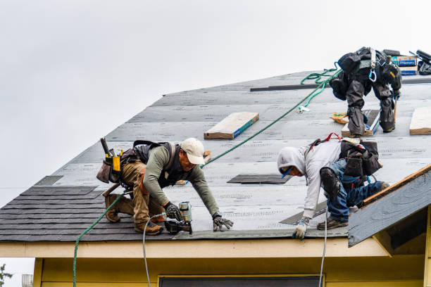 Professional Gutter Installation technician working in Winona, MN